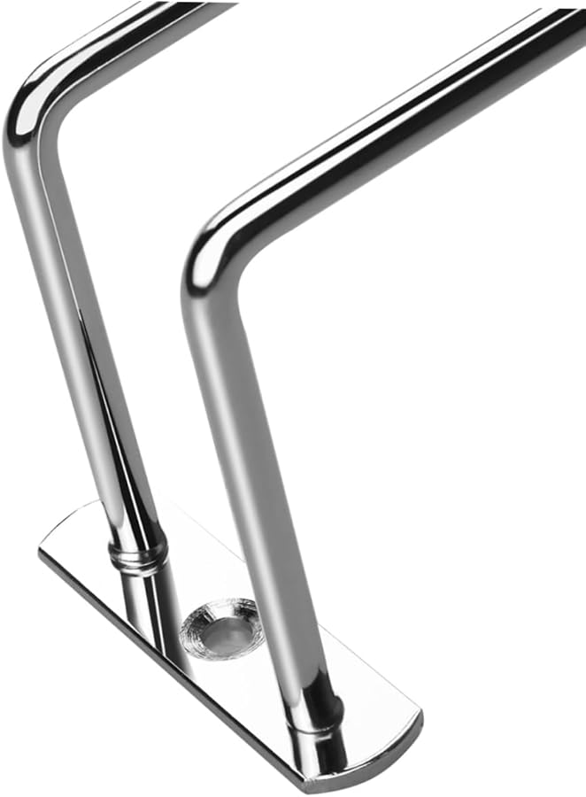 Mobestech 2PCS Stainless Steel Goblet Rack Silver Wine Glass Holder Space Saving Bar Organizer - Image 5